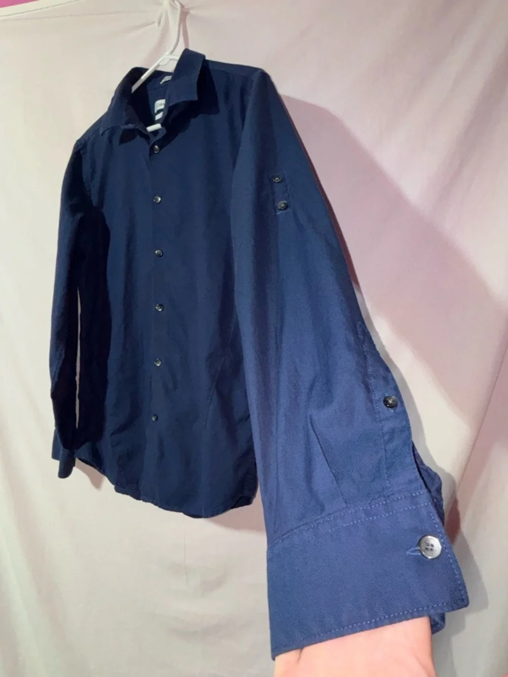 Calvin Klein Men's Slim Fit Shirt in Navy Blue